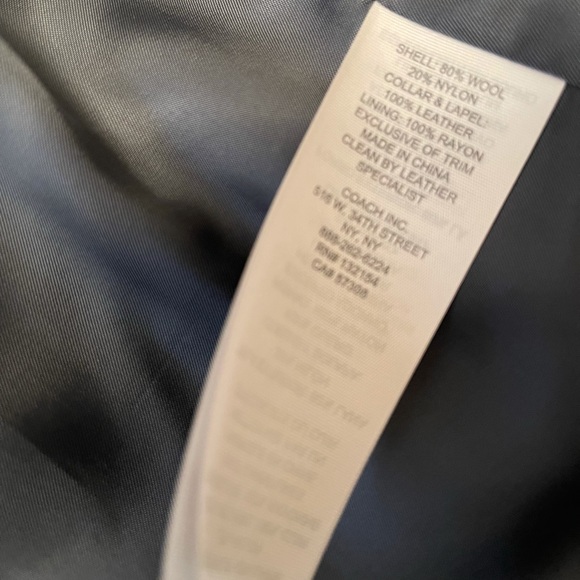 Coach wool trench with leather collar S - Picture 7 of 10